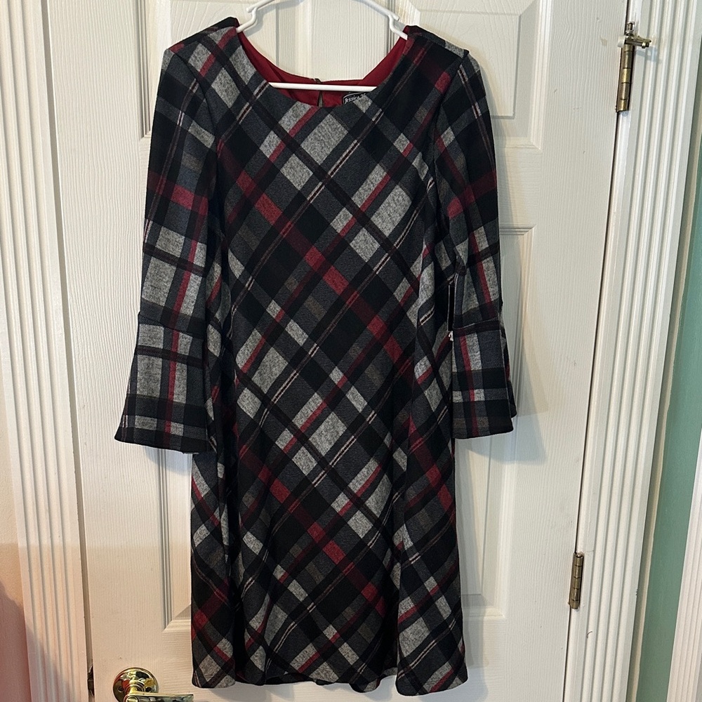 Jessica Howard Plaid Fit & Flare Dress Women’s Medium NWT